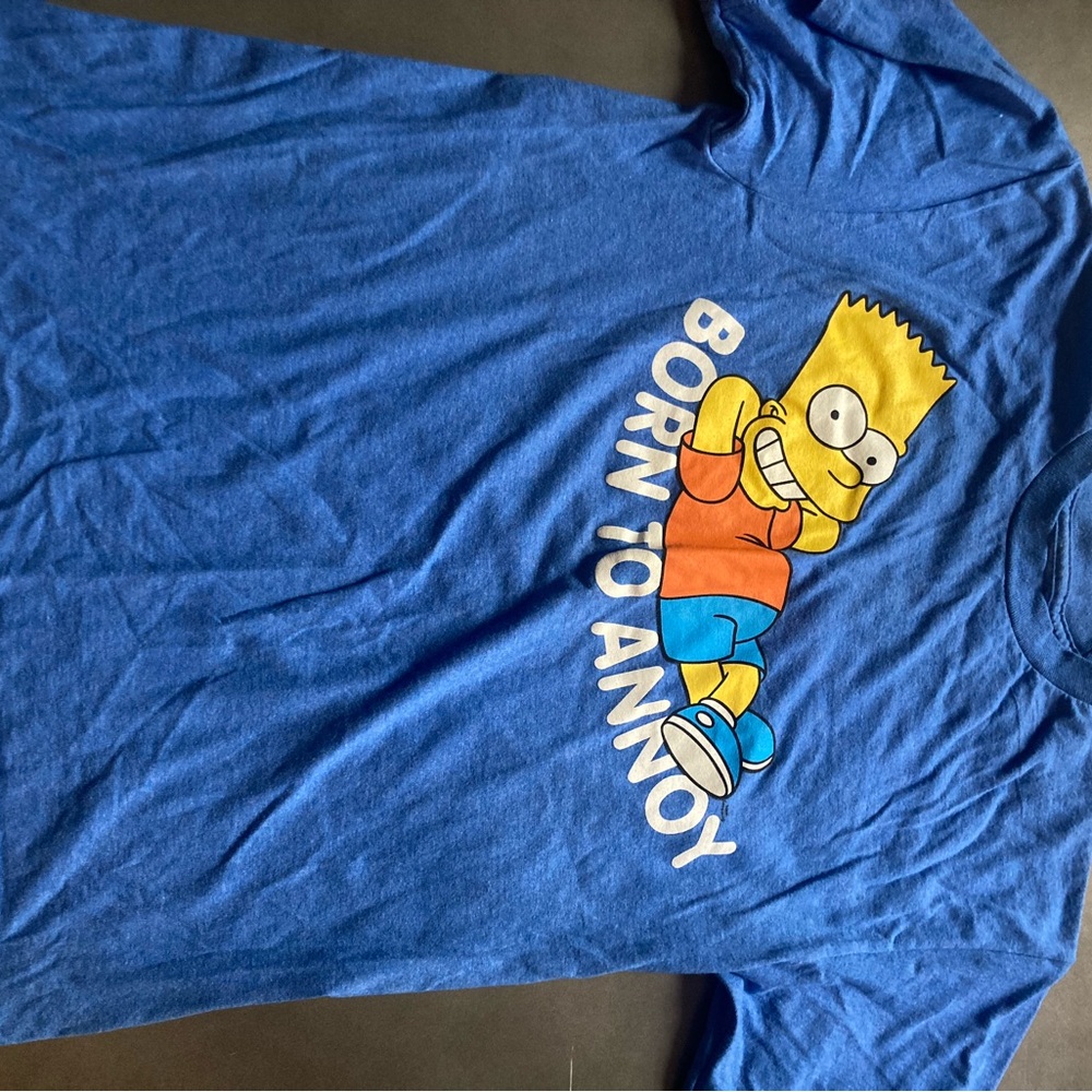 Blue Kids Shirt with Cartoon Print